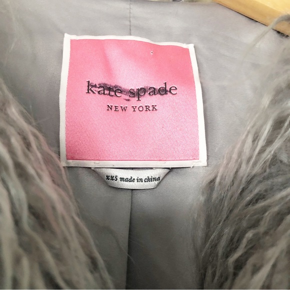 Kate Spade New York Shadowfrost Faux Fur Coat - Picture 7 of 8